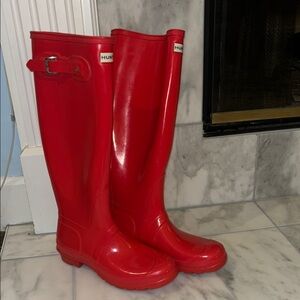 Hunter Hot Pink Tall Rain Boots